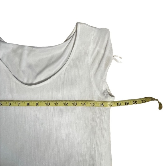 Tiana B. White shirt sleeve textured boho midi dress size 12 - Picture 7 of 11